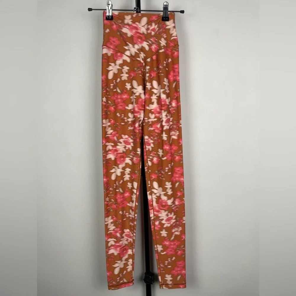 OFFLINE By Aerie Brown‎ Pink Real Me High Waisted Crossover 7/8 Long Legging